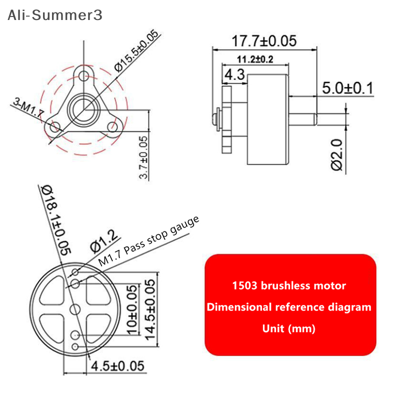 1503 3.7V 7.4V 10A 2750KV Picc - Brushless Motor Thrust Test Stand recensione e prezzo